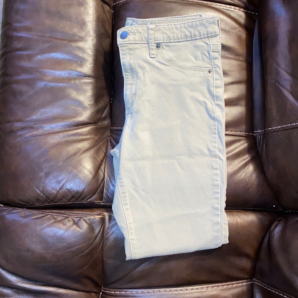 Tan skinny fit khakis